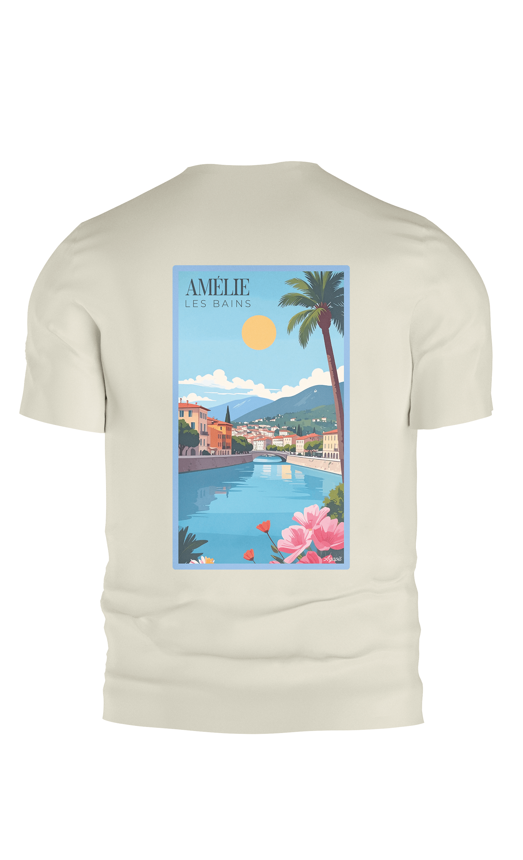 T-shirt AGAPIT Amélie-les-Bains – Illustration rétro du village catalan - Agapit - Artwear