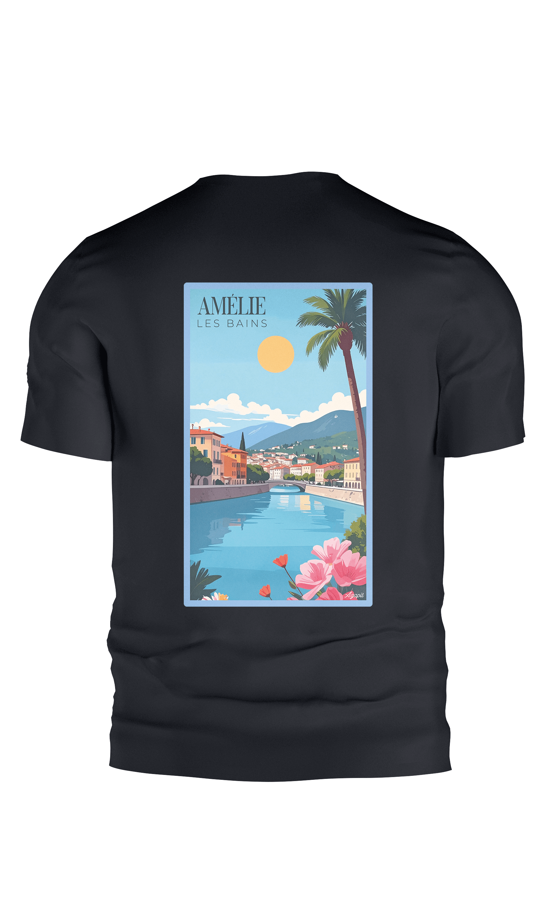 T-shirt AGAPIT Amélie-les-Bains – Illustration rétro du village catalan - Agapit - Artwear