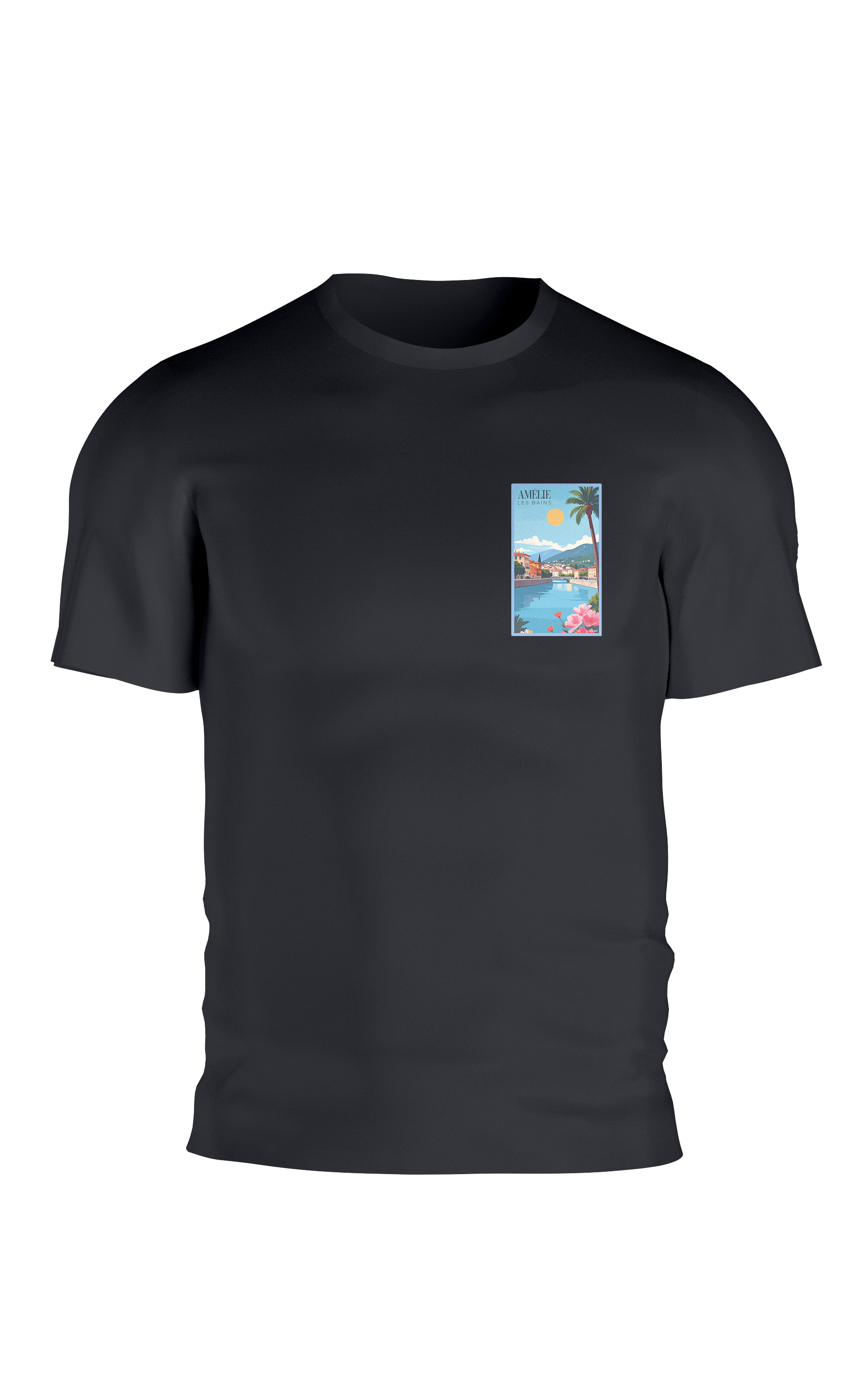 T-shirt AGAPIT Amélie-les-Bains – Illustration rétro du village catalan - Agapit - Artwear