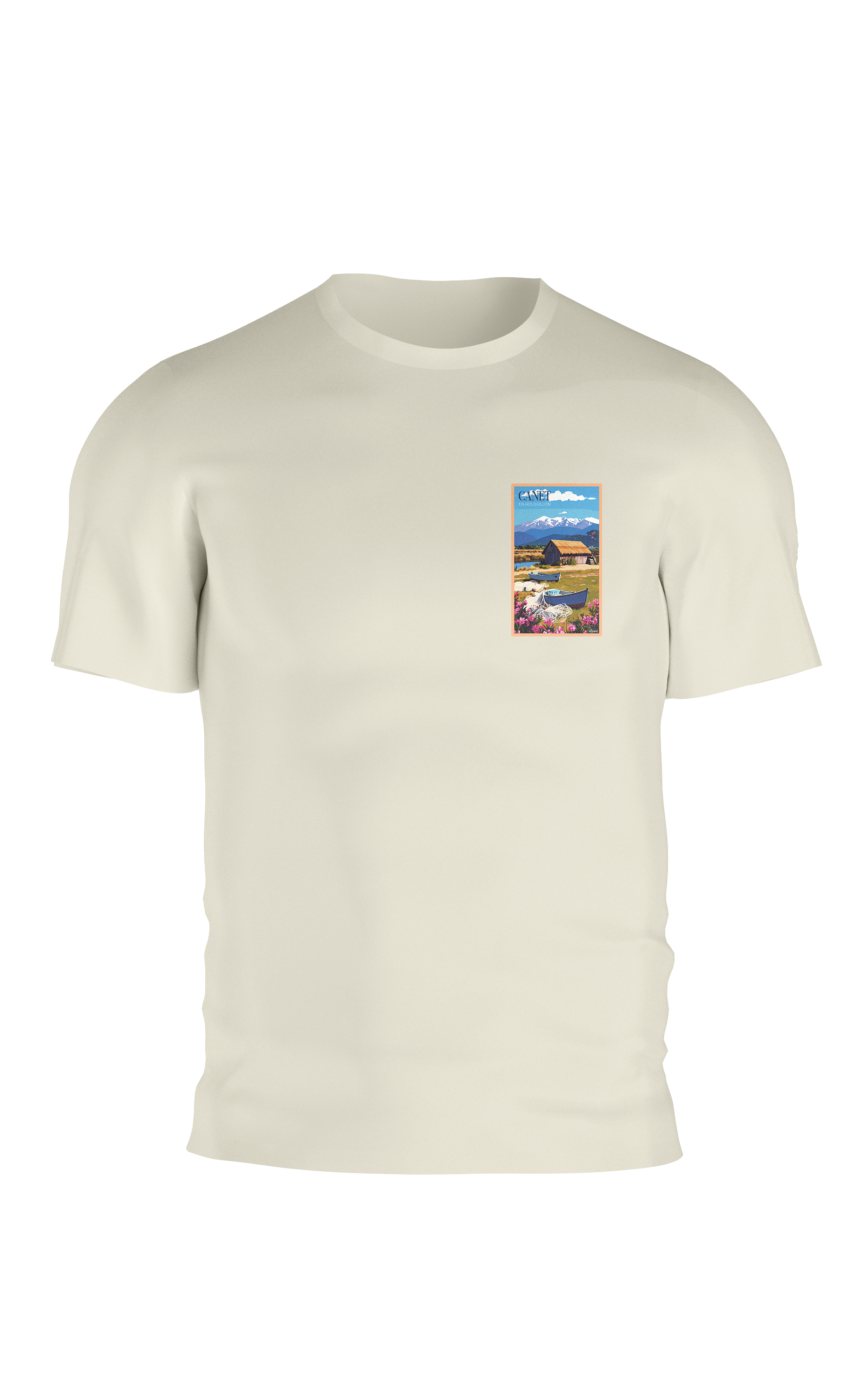 T-shirt AGAPIT Canet – Illustration les cabanes de pêcheurs - Agapit - Artwear