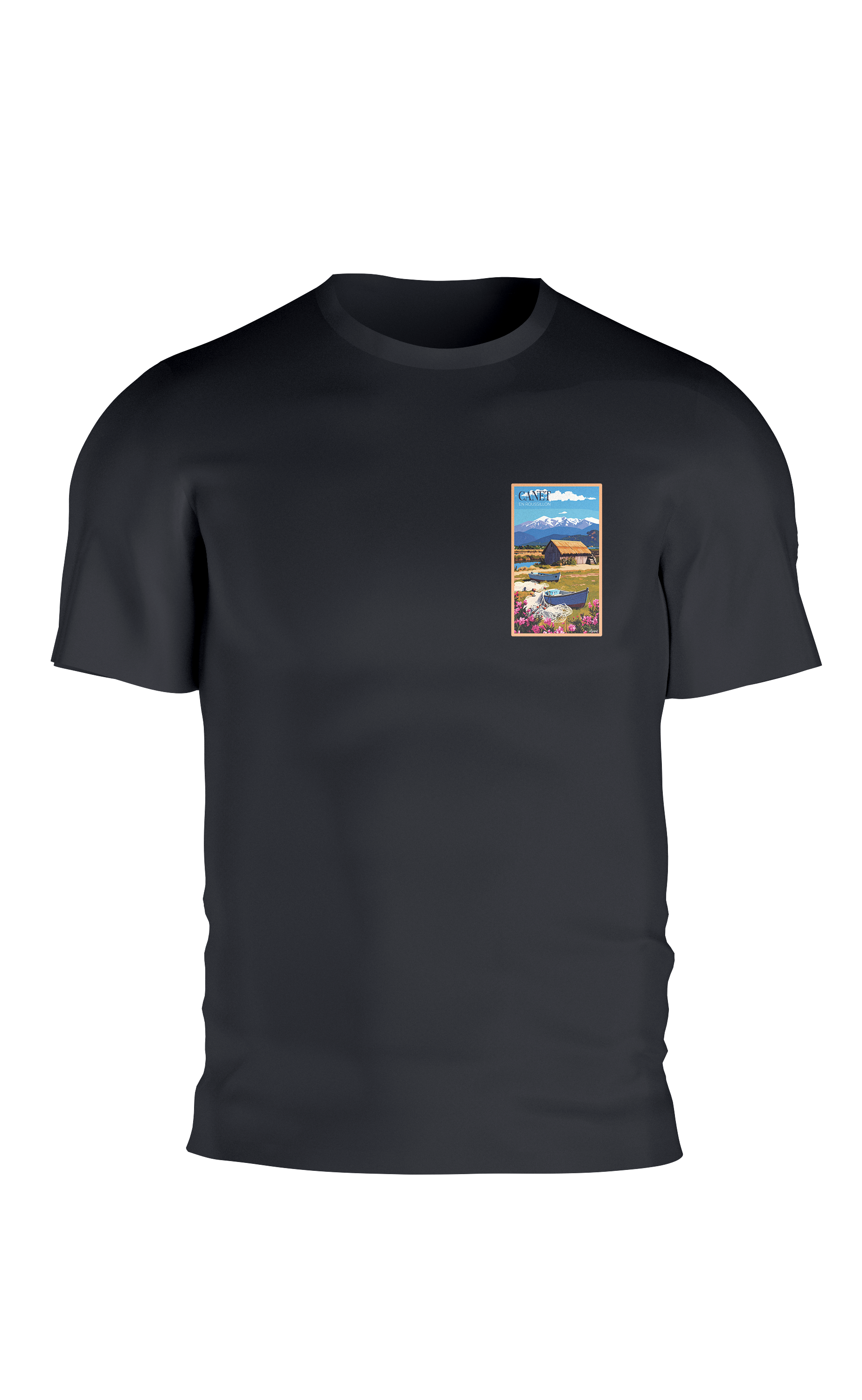 T-shirt AGAPIT Canet – Illustration les cabanes de pêcheurs - Agapit - Artwear