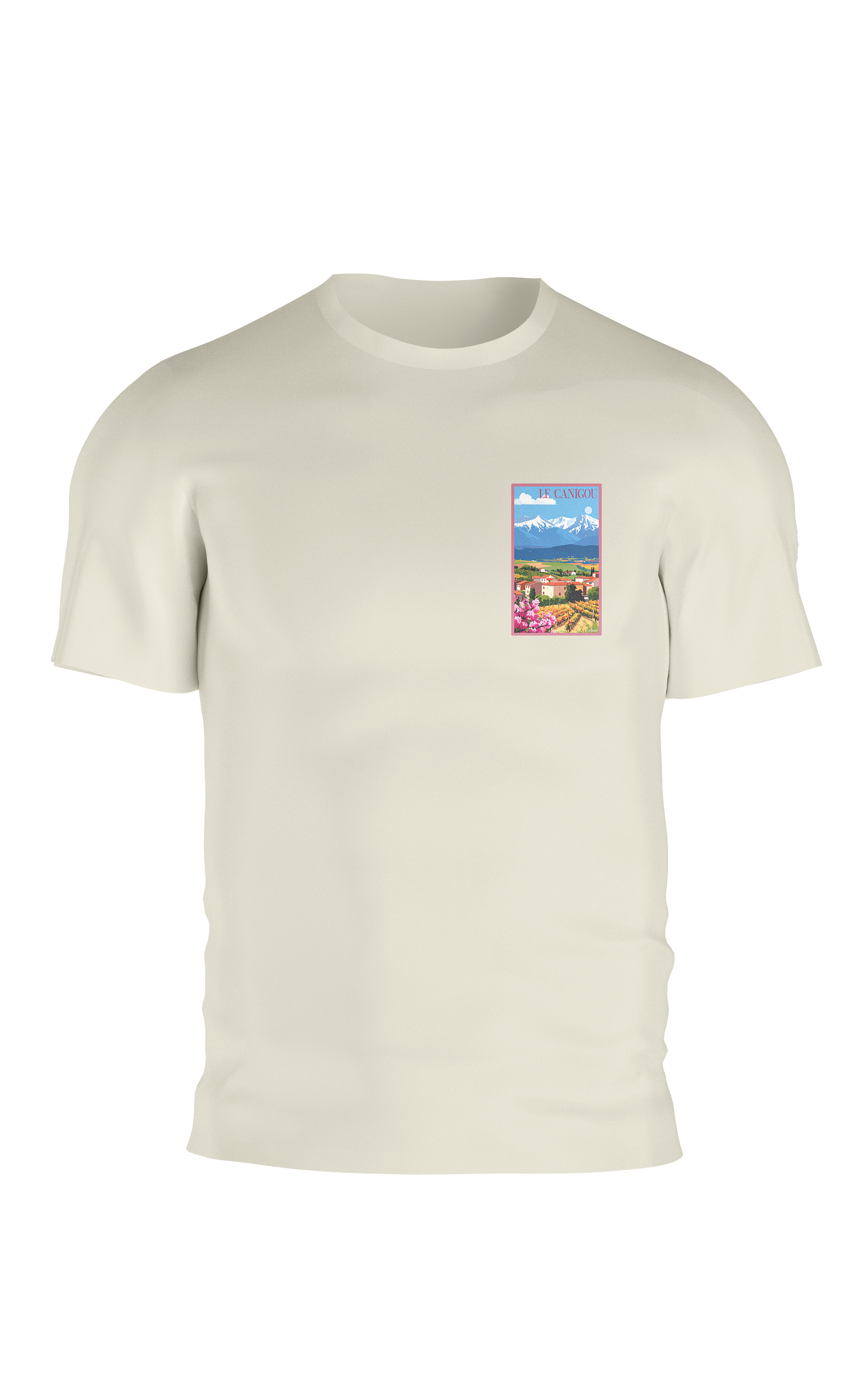 T-shirt AGAPIT Le Canigou - Sud de la France – Design artistique Canigou avec coquelicots - Agapit - Artwear