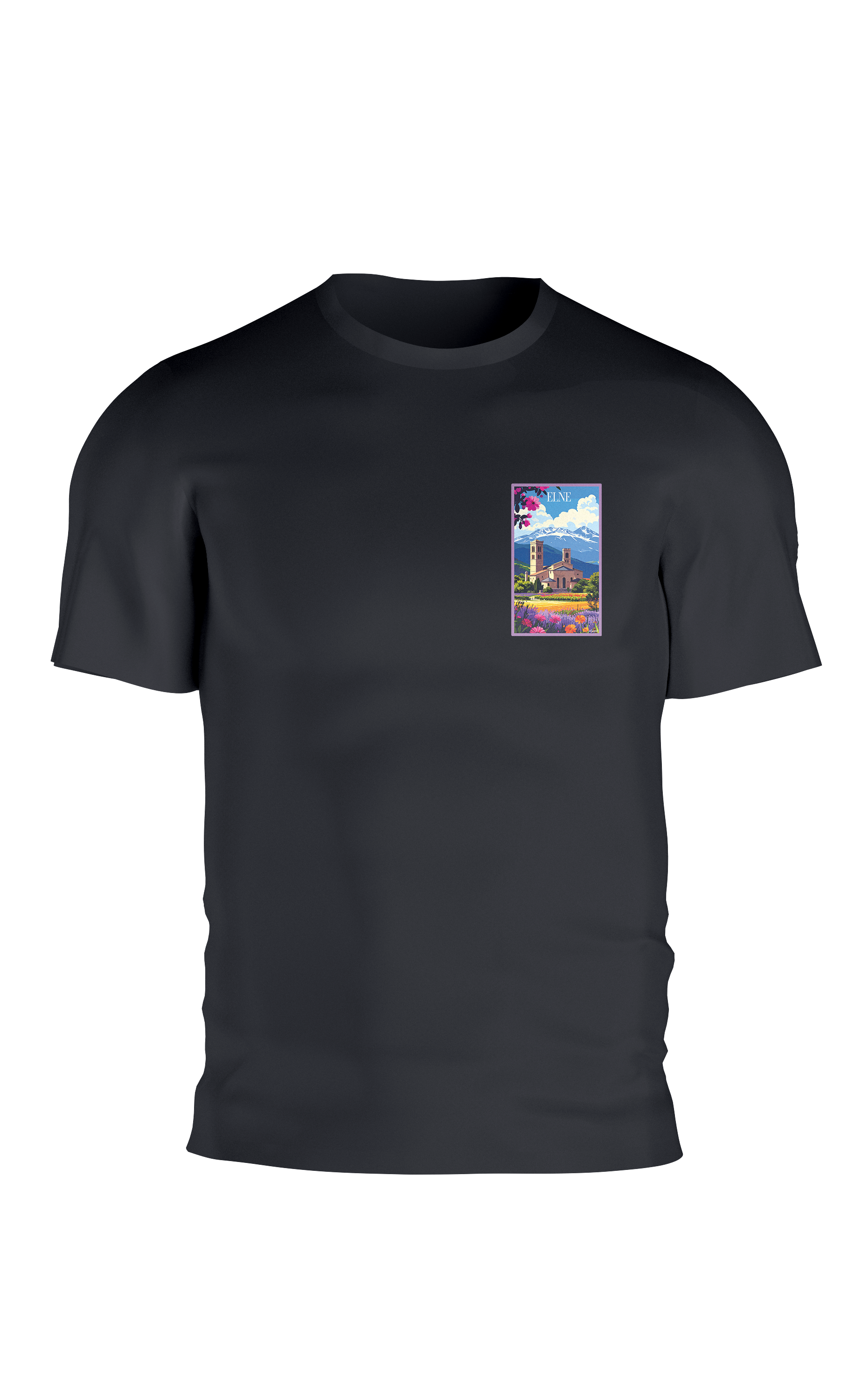 T-shirt AGAPIT Elne – Illustration cathédrale et village médiéval - Agapit - Artwear