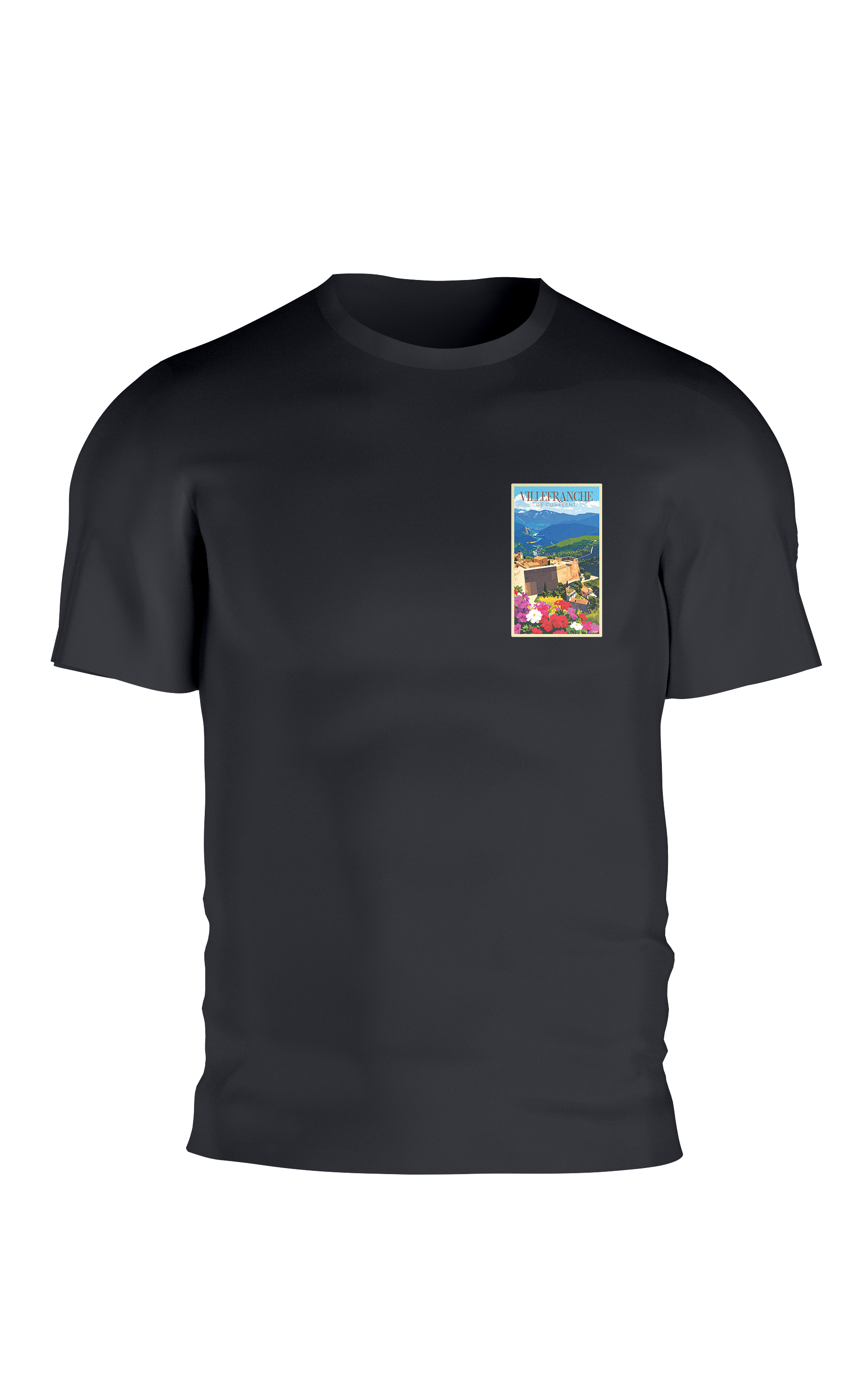 T-shirt AGAPIT Villefranche de conflet - Sud de la France – Vue Fort Libéria - Agapit - Artwear