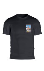 T-shirt devant Saint-Laurent-de-Cerdans couleur noir image vintage