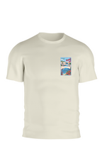 T-shirt AGAPIT Céret – Illustration artistique des trois ponts, clocher et façades pastel - Agapit - Artwear