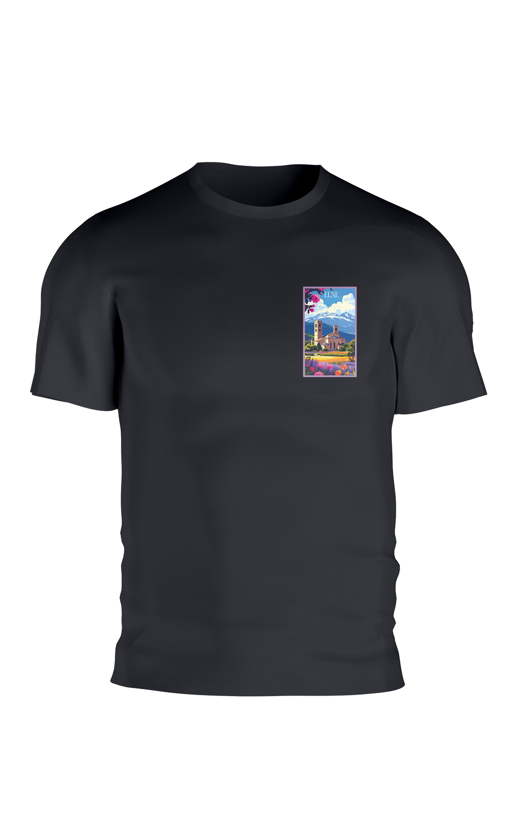 T-shirt AGAPIT Elne – Illustration cathédrale et village médiéval - Agapit - Artwear