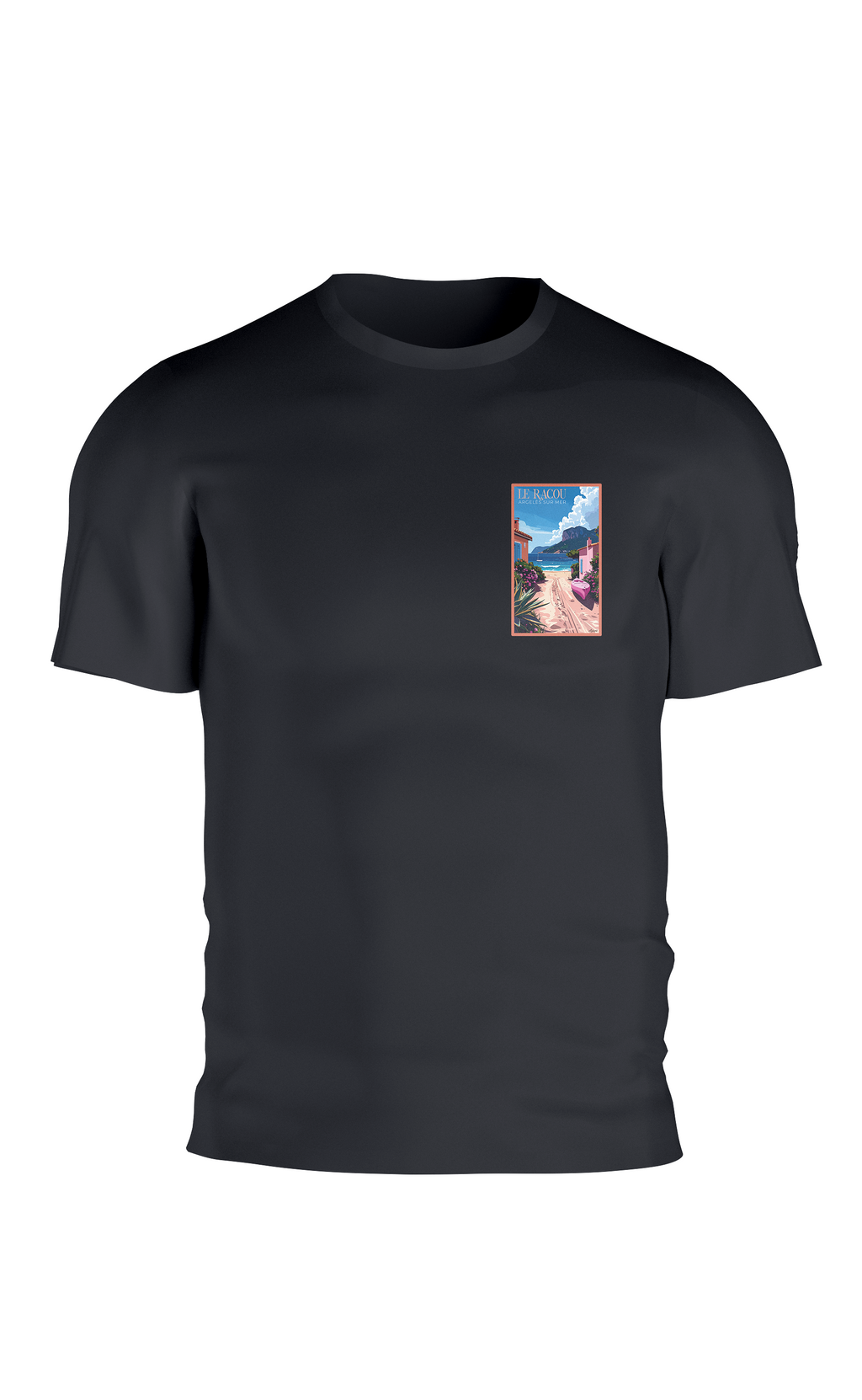 T-shirt AGAPIT Le Racou – Illustration plage et allée de sable - Agapit - Artwear