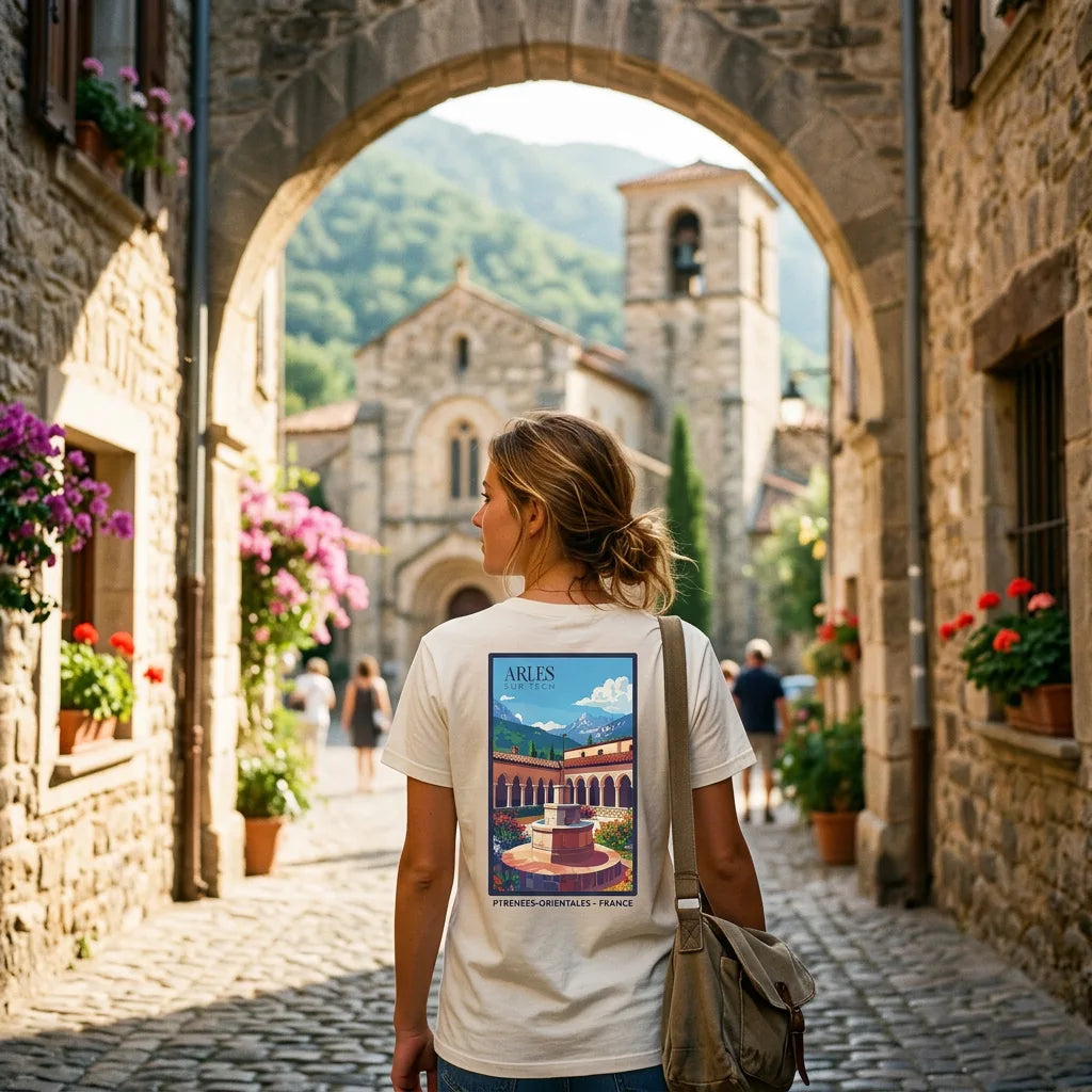 T-shirt Agapit Arles-sur-Tech coloris blanc - Artwear Pyrénées-Orientales