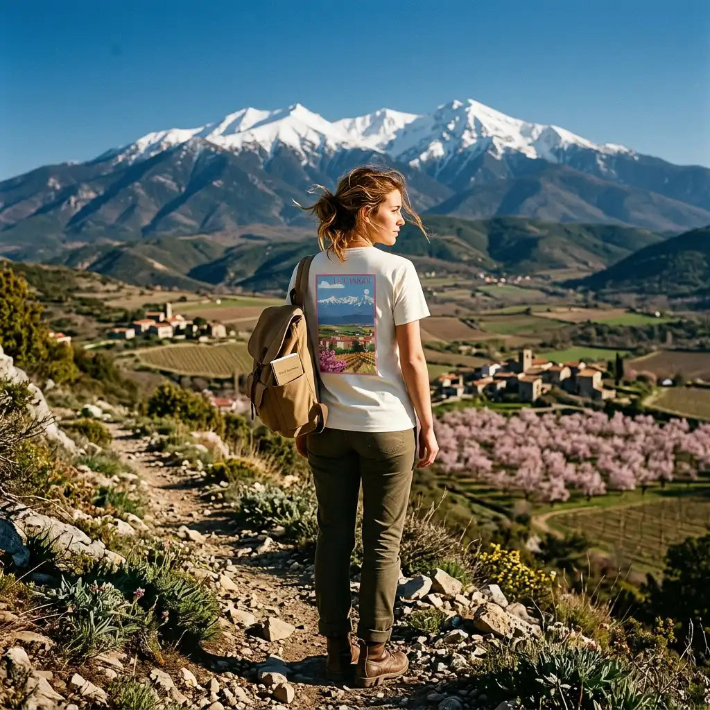 T-shirt Agapit Canigou coloris blanc - Artwear Pyrénées-Orientales