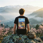 T-shirt Agapit Canigou coloris noir - Artwear Pyrénées-Orientales
