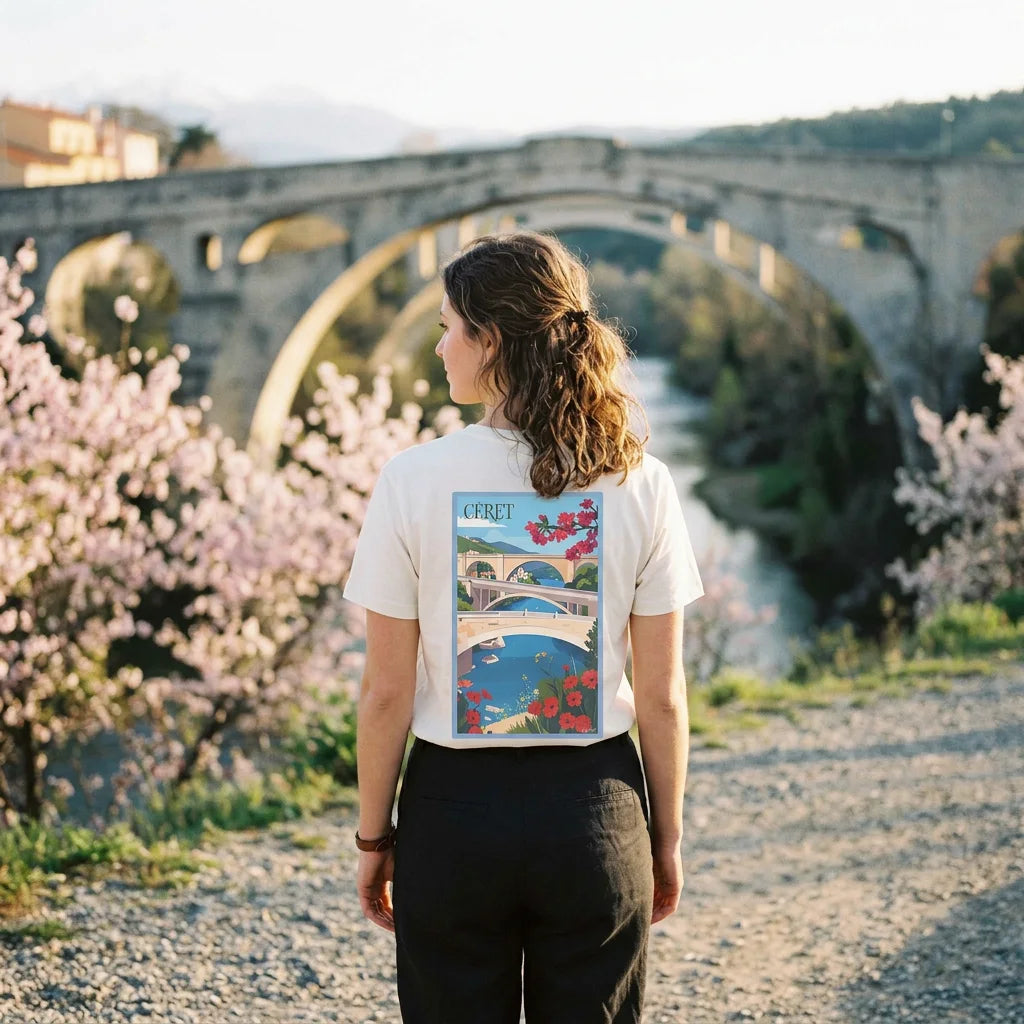 T-shirt Agapit Céret coloris blanc - Artwear Pyrénées-Orientales