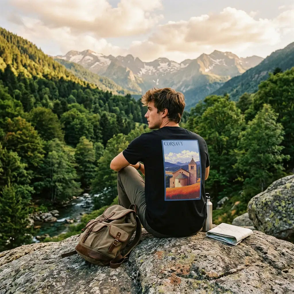 T-shirt Agapit Corsavy coloris noir - Artwear Pyrénées-Orientales