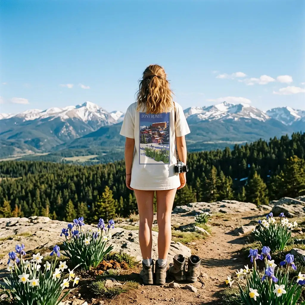 T-shirt Agapit Font-Romeu coloris blanc - Artwear Pyrénées-Orientales