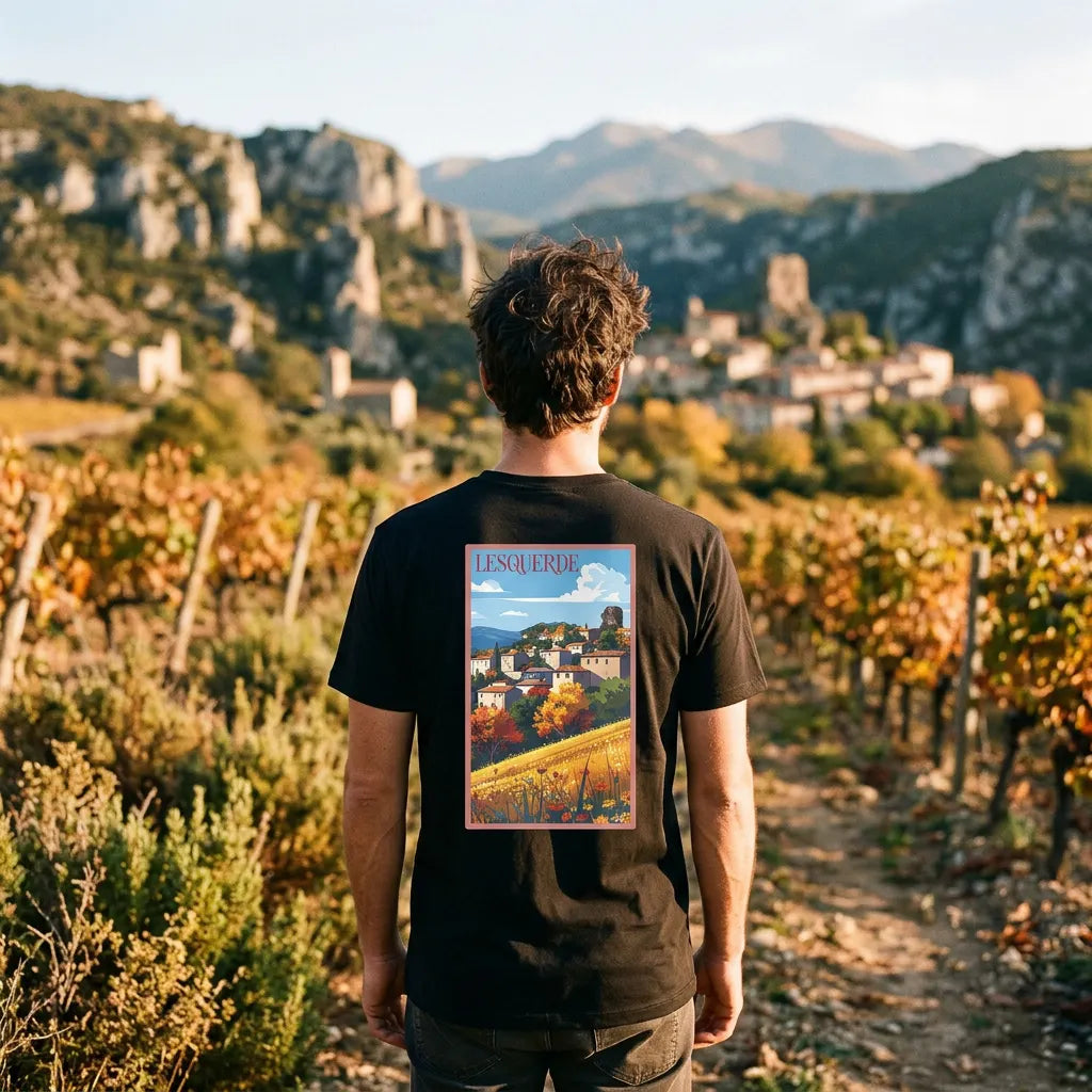T-shirt Lesquerde | Artwear Vintage Pyrénées-Orientales – Agapit - Agapit - Artwear