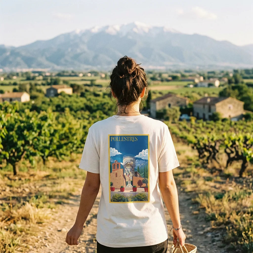 T-shirt Agapit Pollestres coloris blanc - Artwear Pyrénées-Orientales