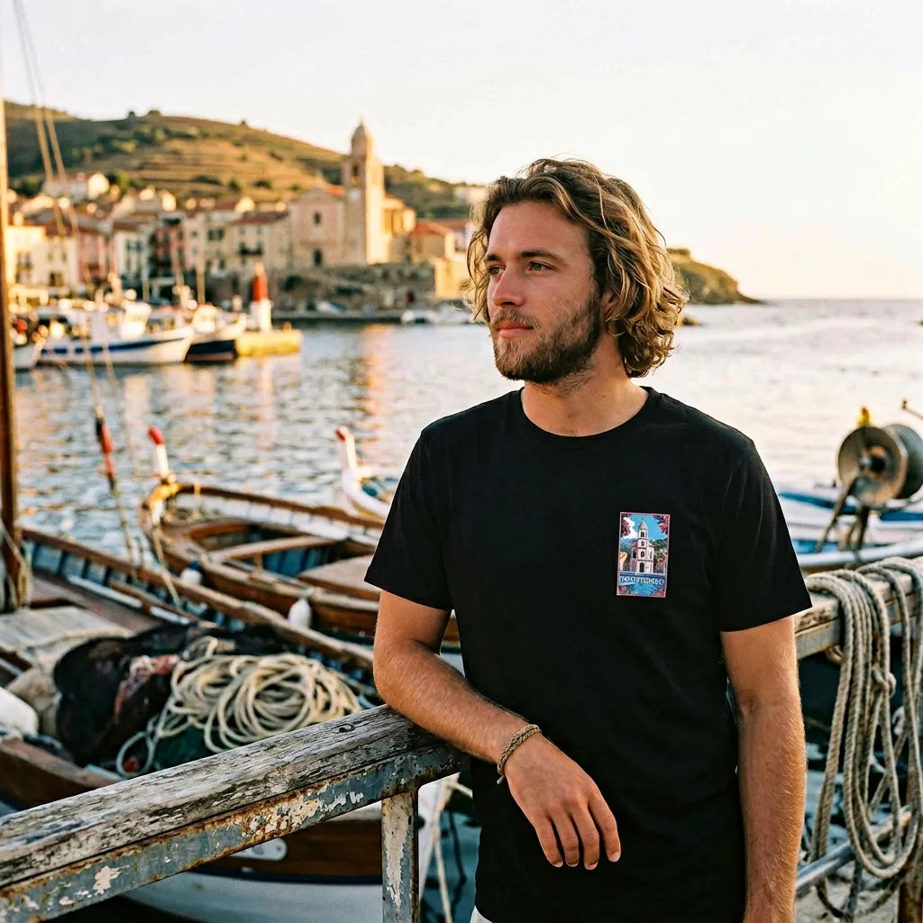 T-shirt Port-Vendres | Artwear Vintage Pyrénées-Orientales – Agapit - Agapit - Artwear