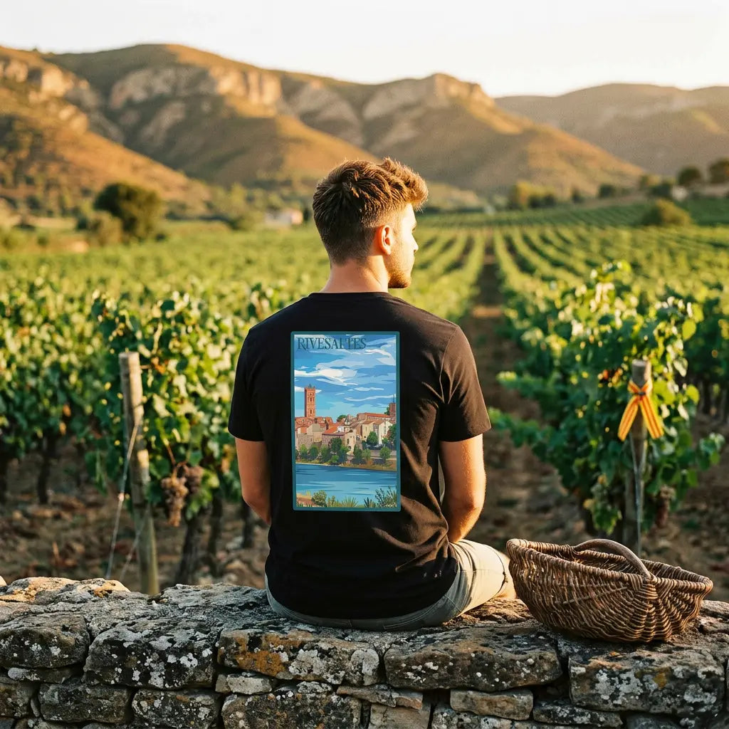 T-shirt Agapit Rivesaltes coloris noir - Artwear Pyrénées-Orientales