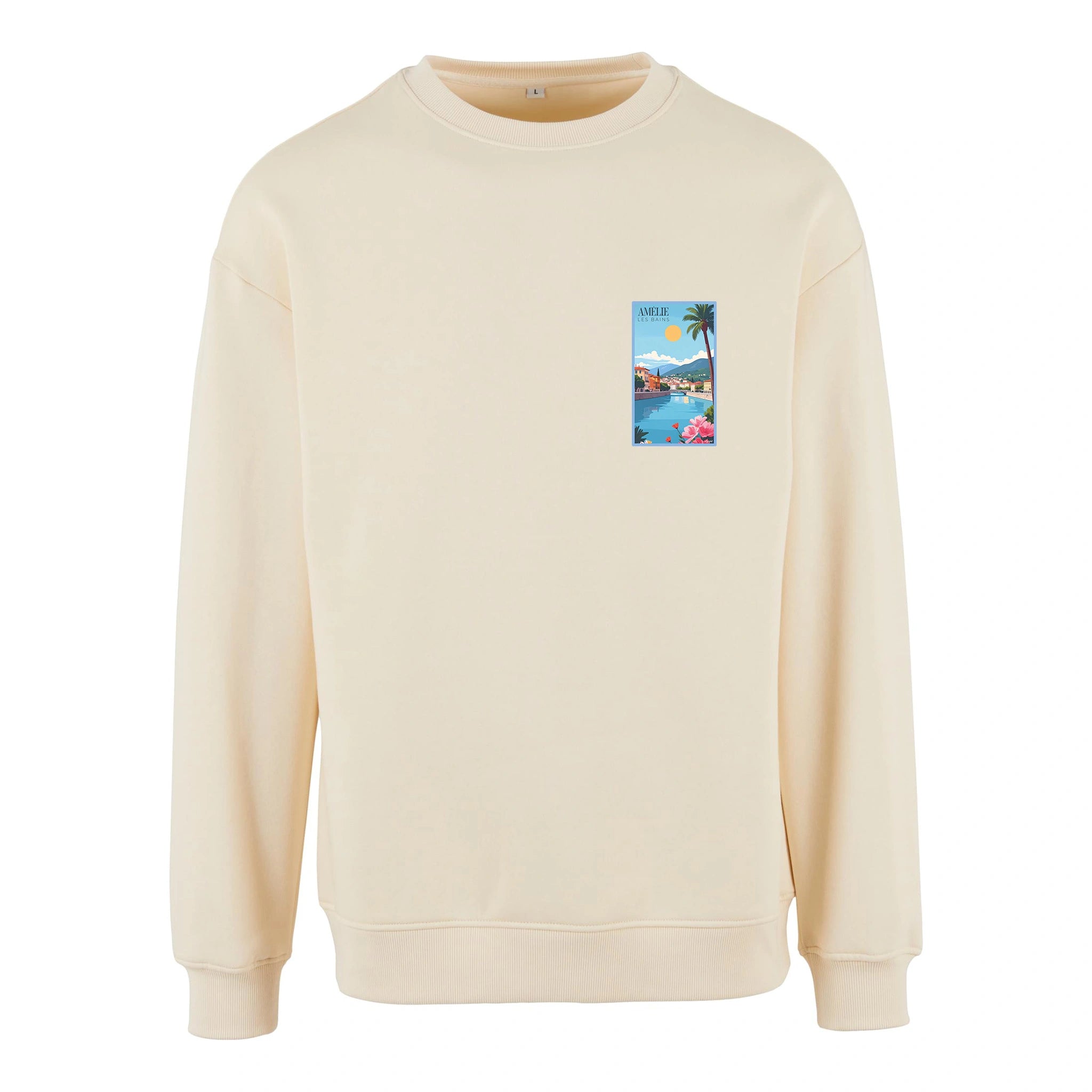 Sweat-shirt confortable Amélie-les-Bains - Illustration rétro centre du village Agapit