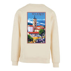 Sweat-shirt rétro Saint-Laurent-de-Cerdans - Illustration vintage cité de l'espadrille et tissage catalan Agapit