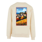 Sweat-shirt rétro Lesquerde - Illustration vintage village et vignobles sur granit Agapit