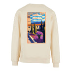 Sweat-shirt rétro Espira-de-l'Agly - Illustration vintage église romane et paysages au bord de l'Agly Agapit
