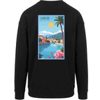 Sweat-shirt confortable Amélie-les-Bains - Illustration rétro centre du village Agapit