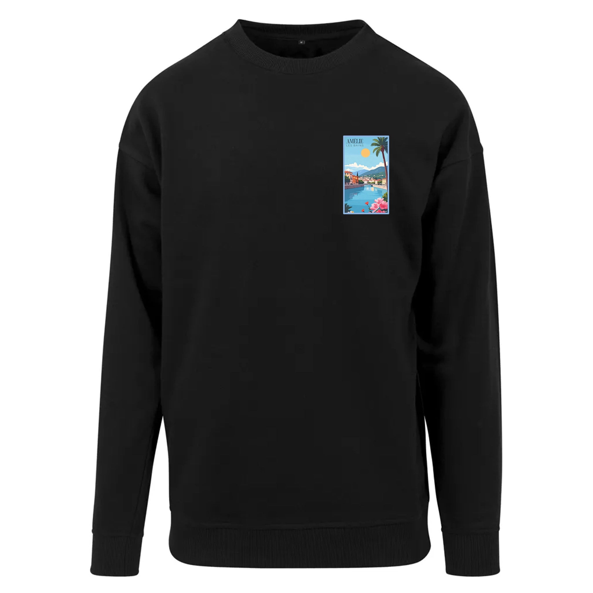 Sweat-shirt confortable Amélie-les-Bains - Illustration rétro centre du village Agapit