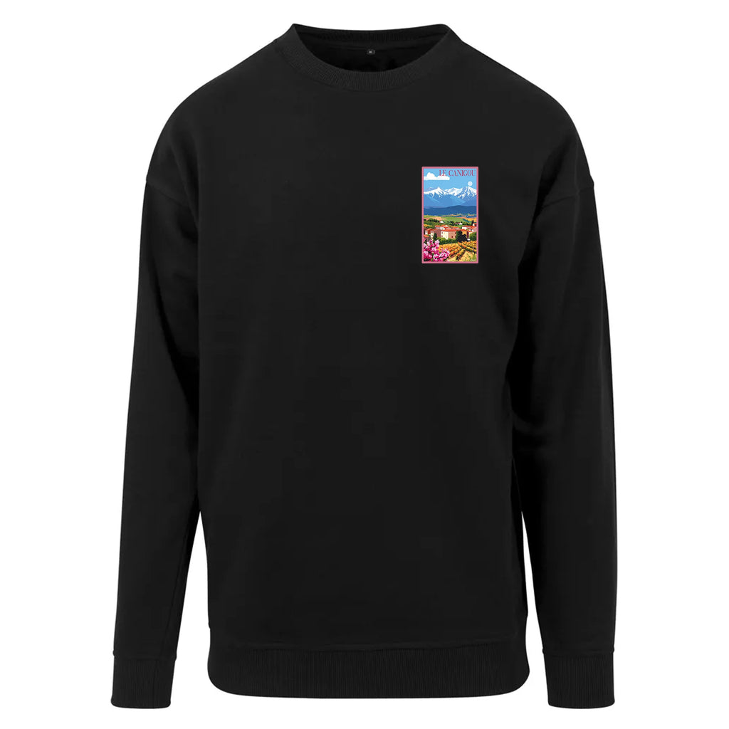 Sweat-shirt vintage Le Canigou - Illustration montagne sacrée des Pyrénées-Orientales Agapit