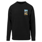 Sweat-shirt rétro Corbère d'en haut - Illustration vintage village perché et château médiéval Agapit