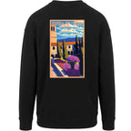 Sweat-shirt rétro Espira-de-l'Agly - Illustration vintage église romane et paysages au bord de l'Agly Agapit
