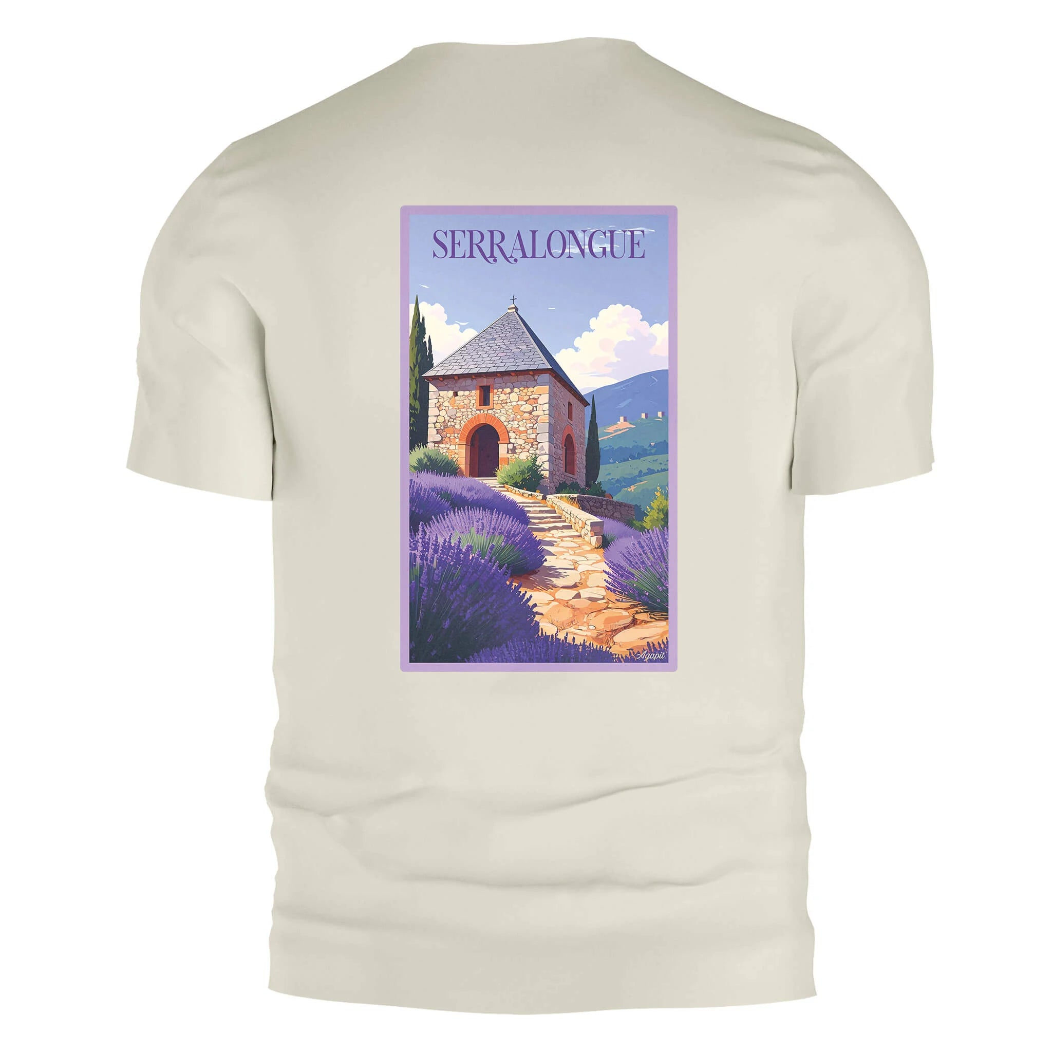 T-shirt Agapit Serralongue coloris blanc vue dos - Artwear Pyrénées-Orientales