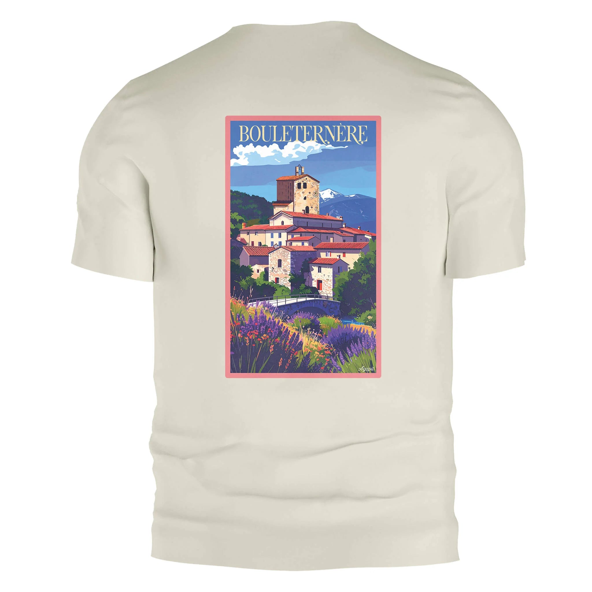 T-shirt Agapit Boulternère coloris blanc vue dos - Artwear Pyrénées-Orientales