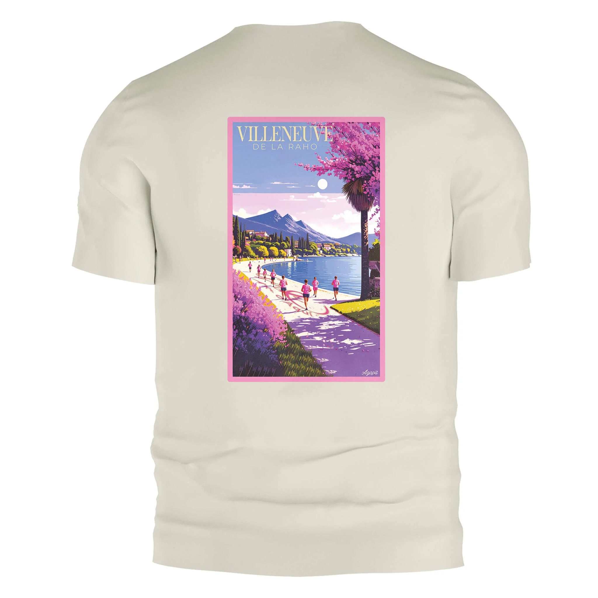T-shirt Agapit Villeneuve coloris blanc vue dos - Artwear Pyrénées-Orientales