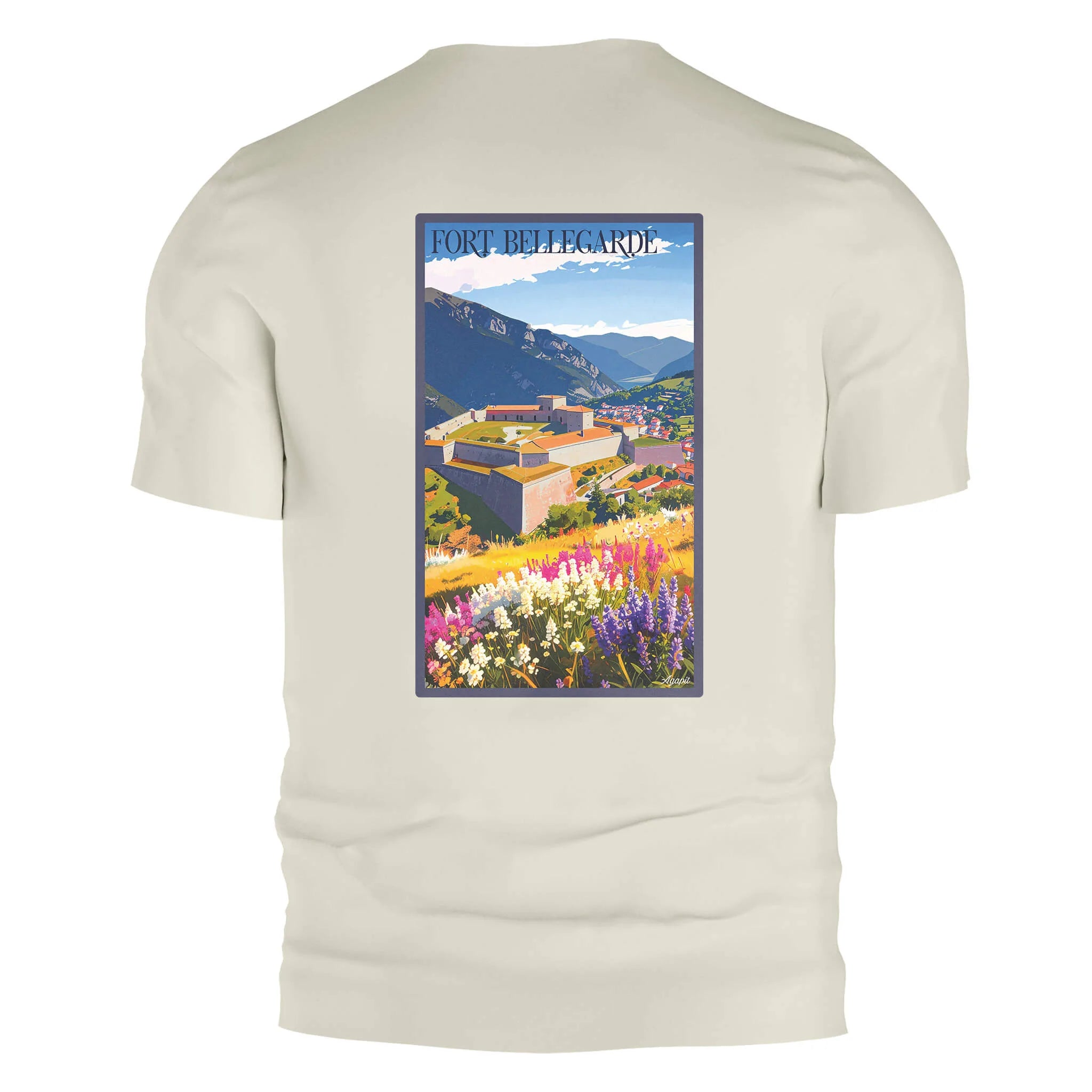 T-shirt Agapit Bellegarde coloris blanc vue dos - Artwear Pyrénées-Orientales