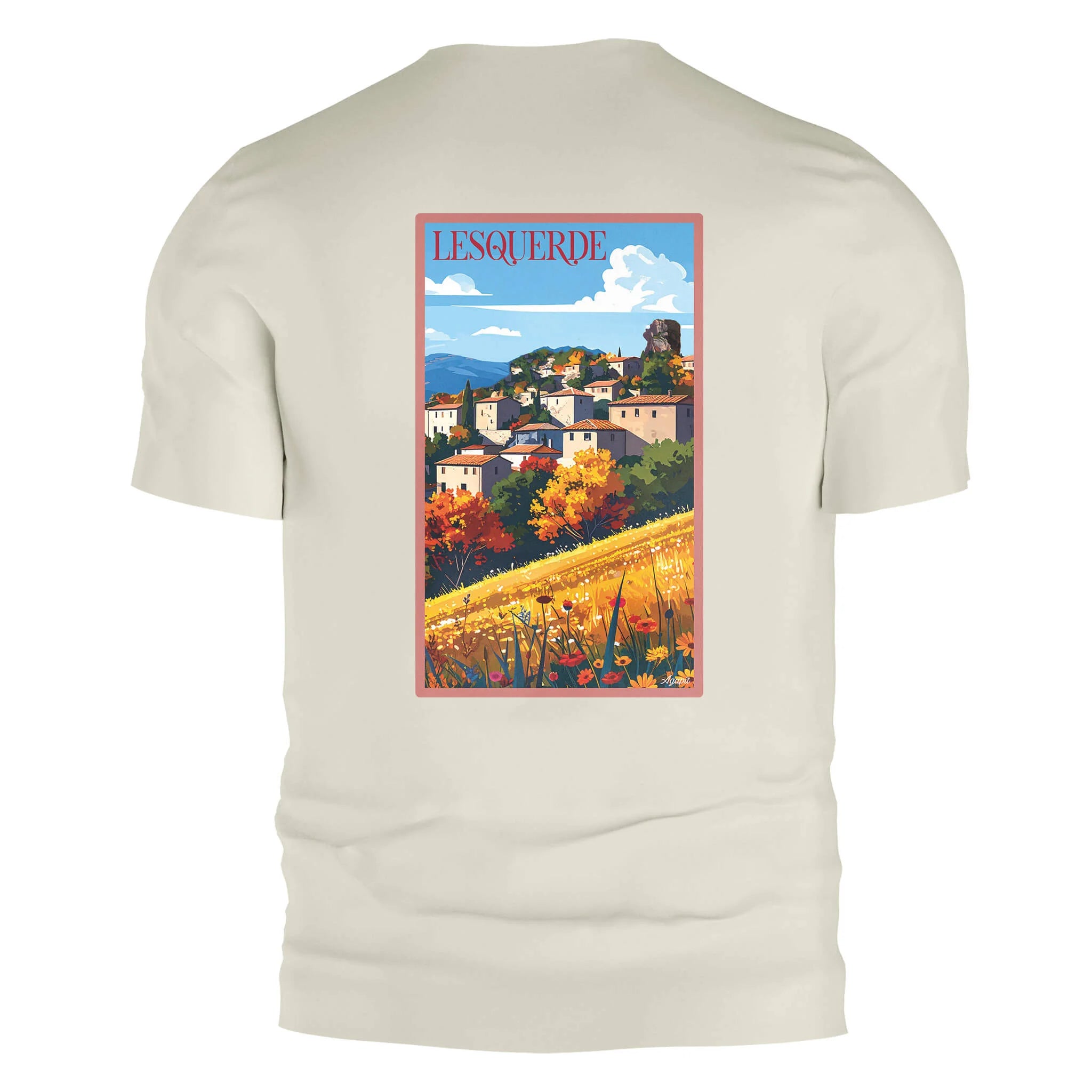 T-shirt Agapit Lesquerde coloris blanc vue dos - Artwear Pyrénées-Orientales