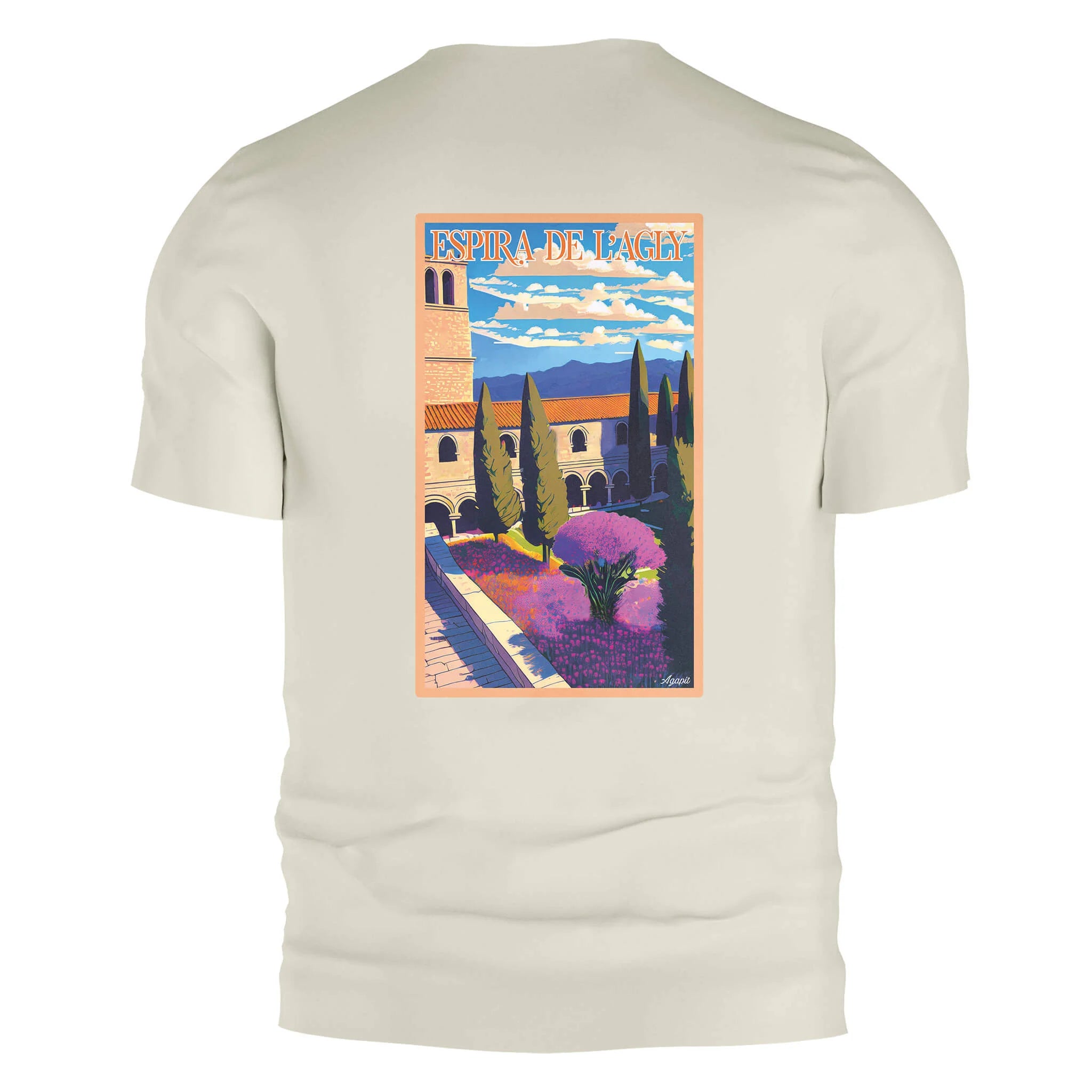 T-shirt Agapit Espira-de-l'Agly coloris blanc vue dos - Artwear Pyrénées-Orientales