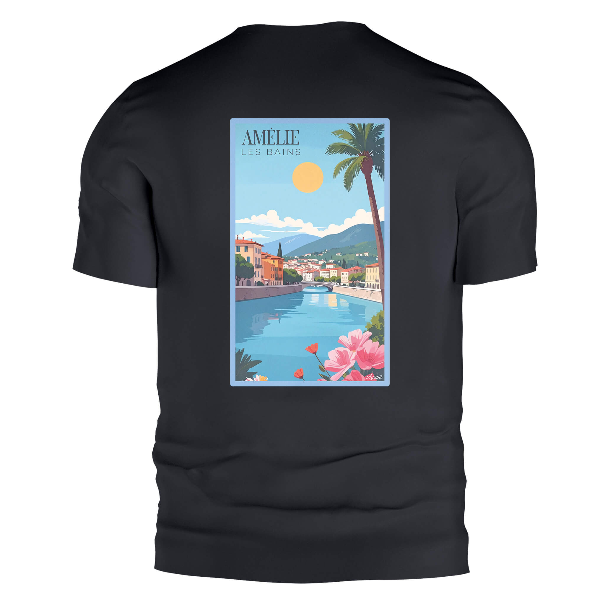 T-shirt Amélie-les-Bains | Artwear Vintage Pyrénées-Orientales – Agapit