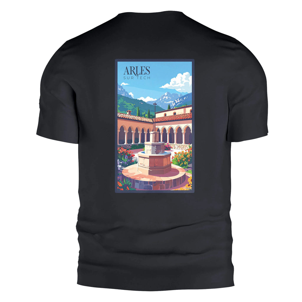 T-shirt Agapit Arles-sur-Tech coloris noir vue dos - Artwear Pyrénées-Orientales