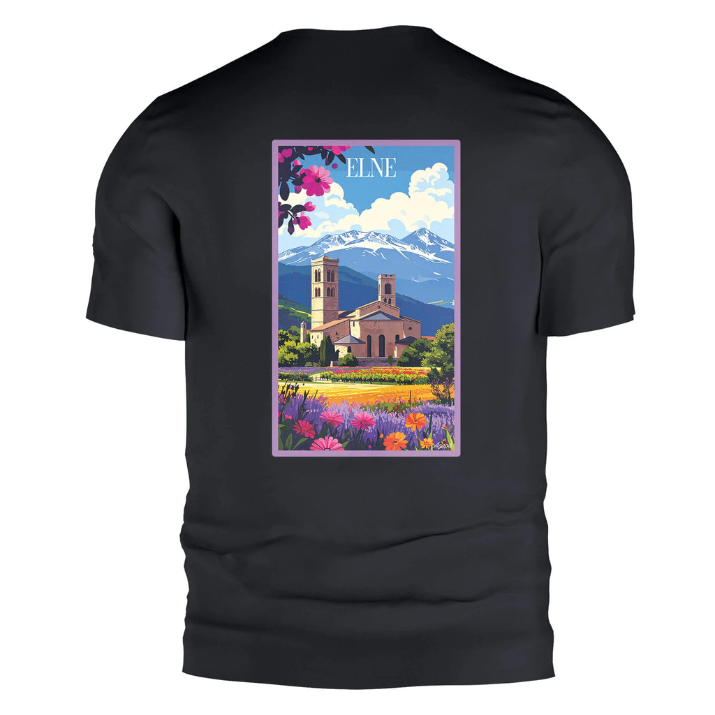 T-shirt Agapit Elne coloris noir vue dos - Artwear Pyrénées-Orientales