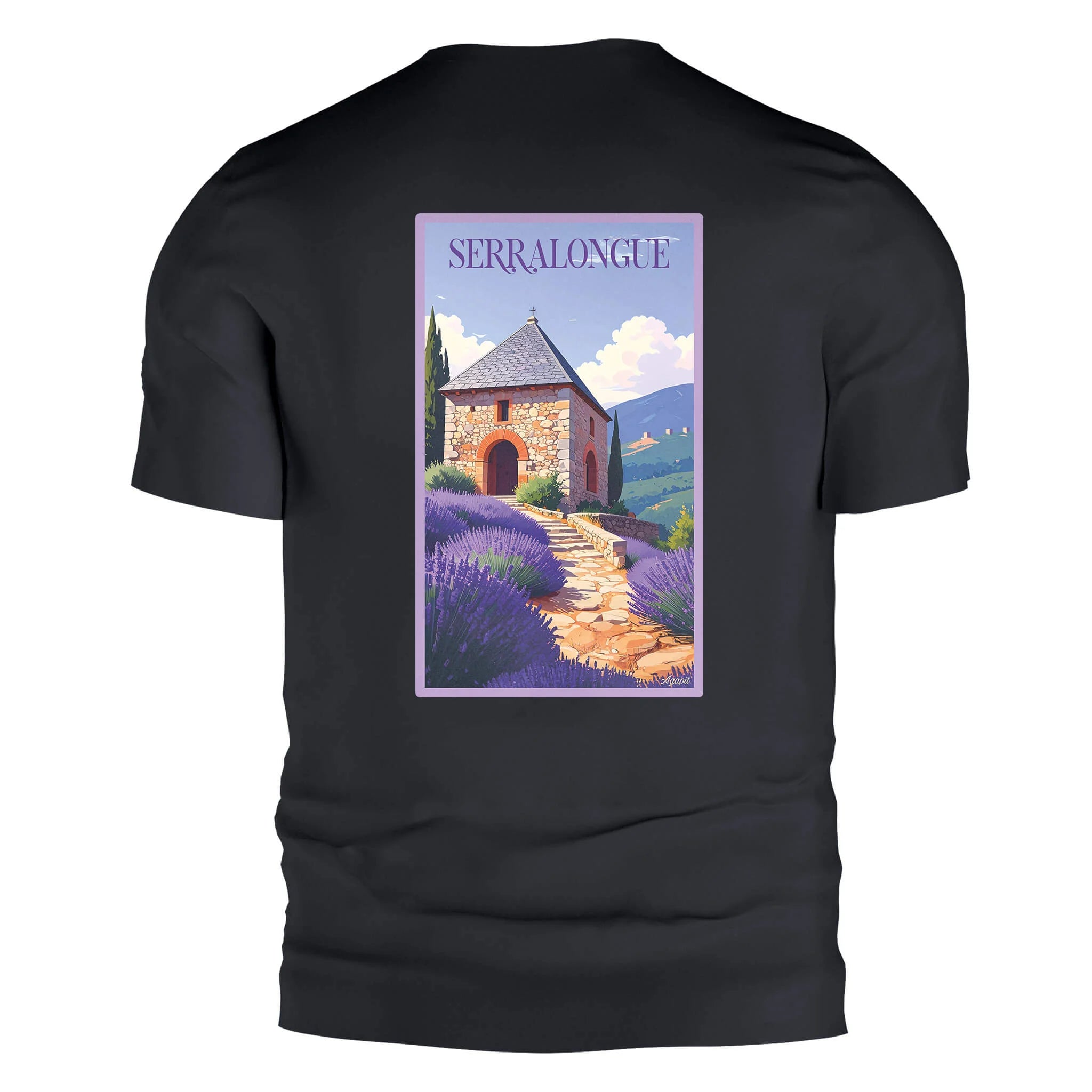 T-shirt Agapit Serralongue coloris noir vue dos - Artwear Pyrénées-Orientales