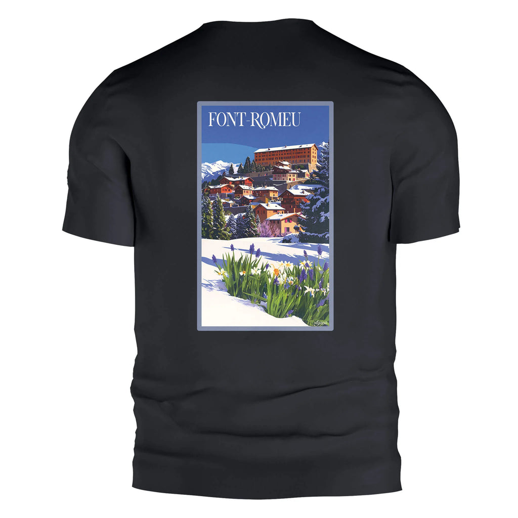 T-shirt Agapit Font-Romeu coloris noir vue dos - Artwear Pyrénées-Orientales