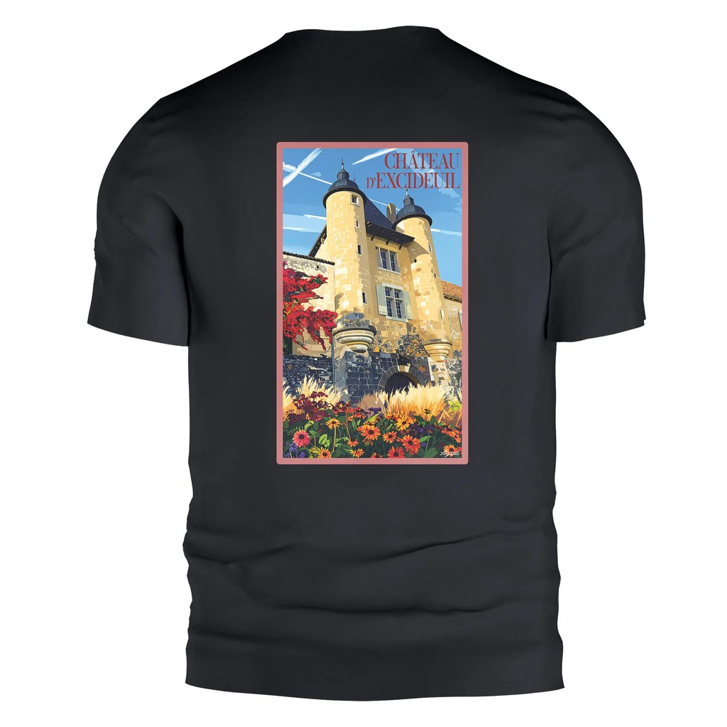 T-shirt Château d'Excideuil – Illustration Vintage Dordogne  | Artwear Vintage Agapit - Agapit - Artwear