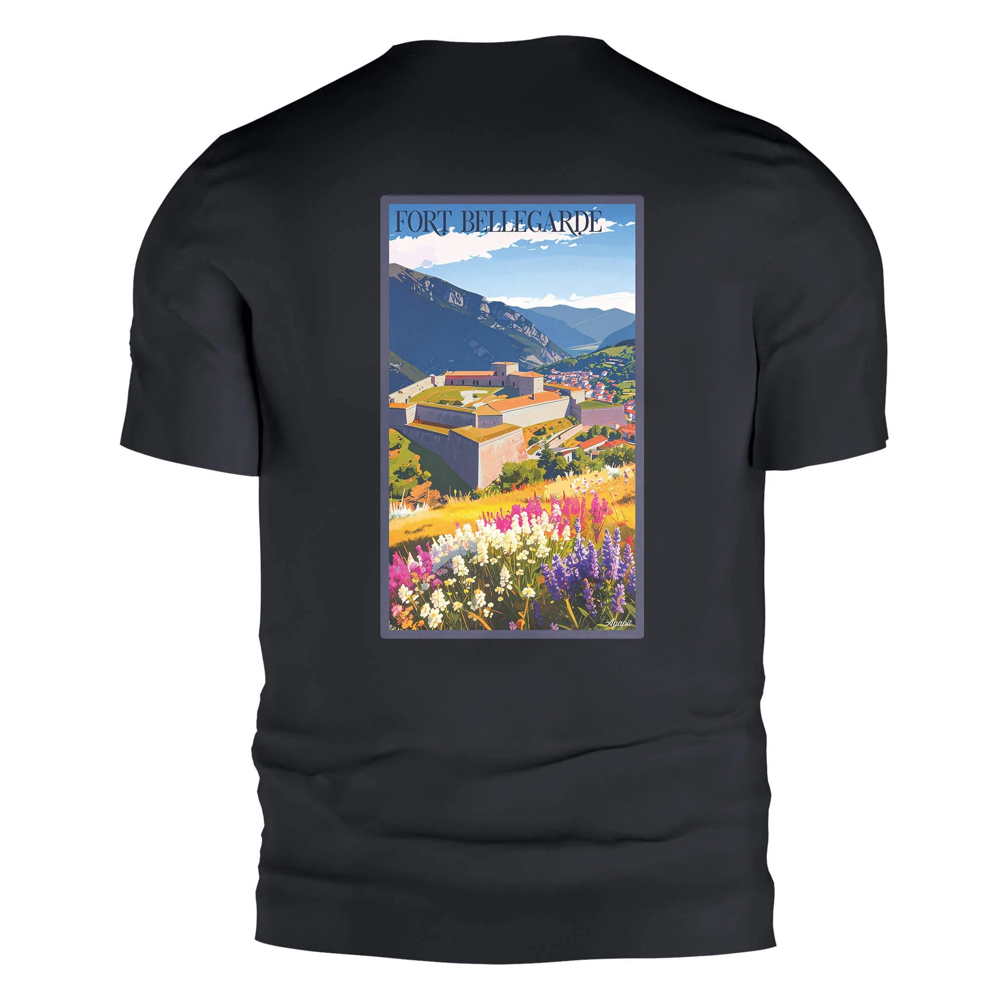 T-shirt Agapit Bellegarde coloris noir vue dos - Artwear Pyrénées-Orientales