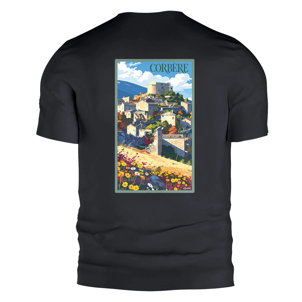 T-shirt Agapit Corbère coloris noir vue dos - Artwear Pyrénées-Orientales