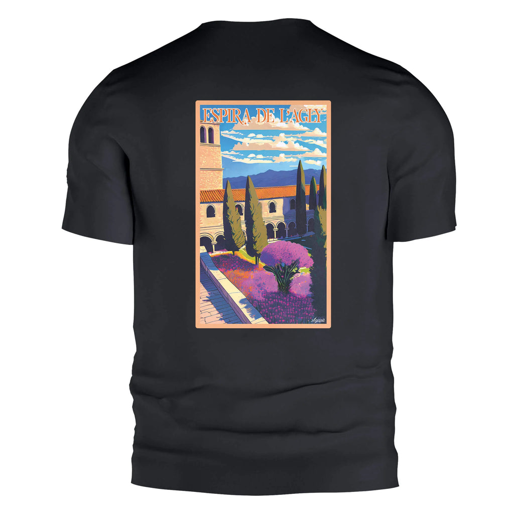 T-shirt Agapit Espira-de-l'Agly coloris noir vue dos - Artwear Pyrénées-Orientales