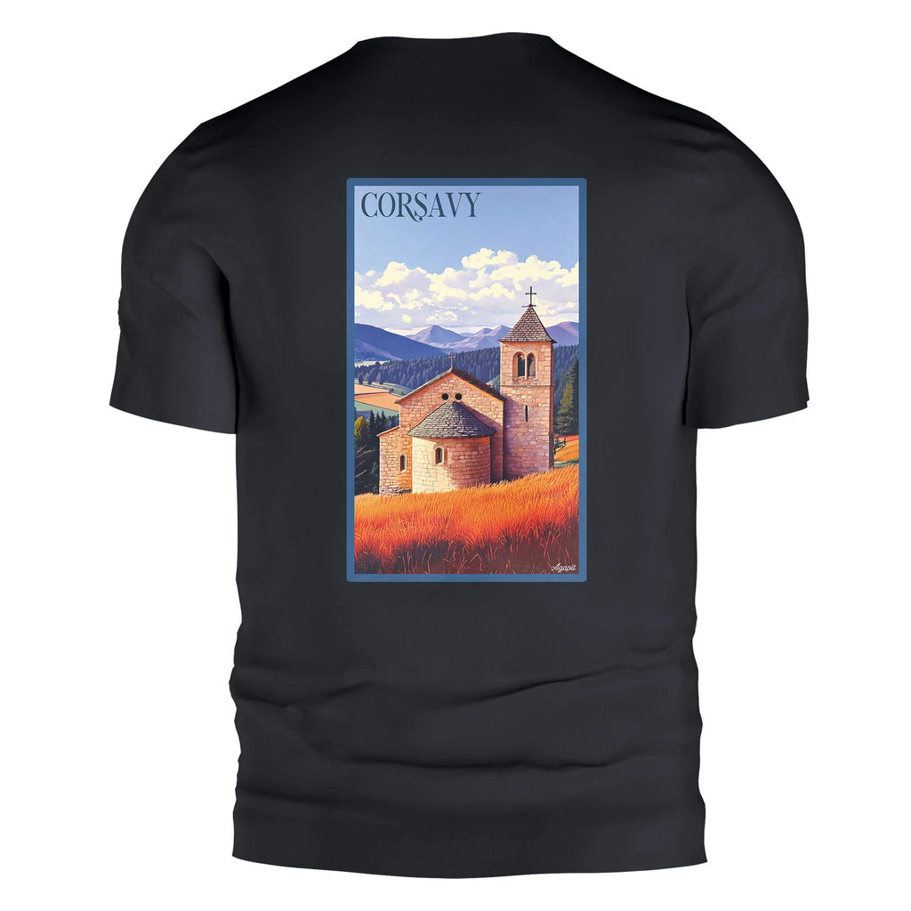 T-shirt Agapit Corsavy coloris noir vue dos - Artwear Pyrénées-Orientales