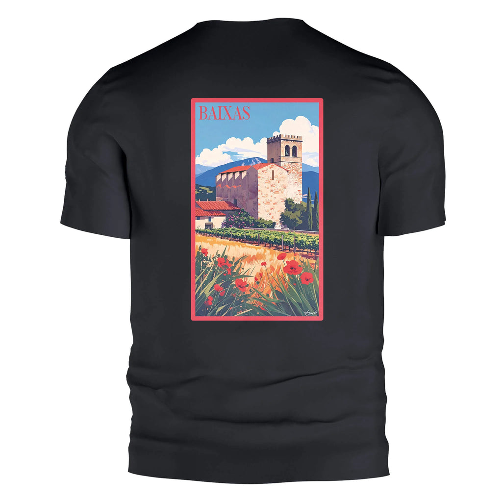 T-shirt Agapit Baixas coloris noir vue dos - Artwear Pyrénées-Orientales