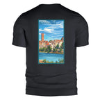T-shirt Agapit Rivesaltes coloris noir vue dos - Artwear Pyrénées-Orientales